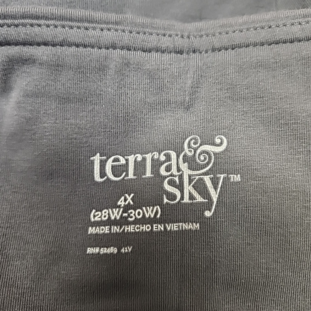 New Terra & Sky Women's High-Waisted Ankle Length Legging Plus Size 4X Grey - Picture 6 of 12